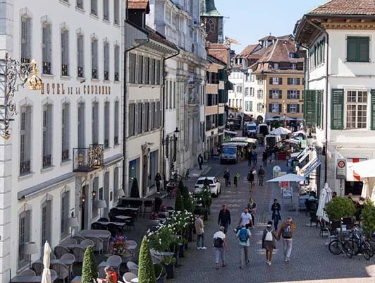 Solothurner Altstadt, Sicht von der St. Ursenkathedrale