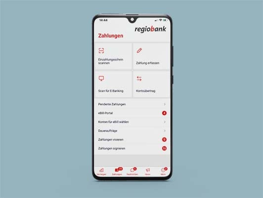Smartphone Regiobank App
