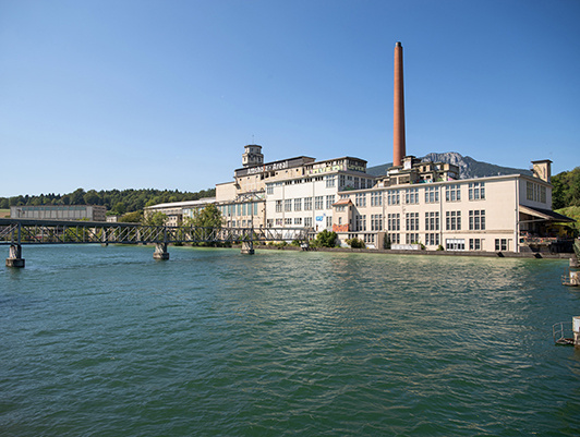 Aaresicht auf das Attisholz-Areal
